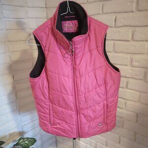 Point Zero Nicole Benisti Girls Size Small Pink w/ Dark Grey Puffy Vest